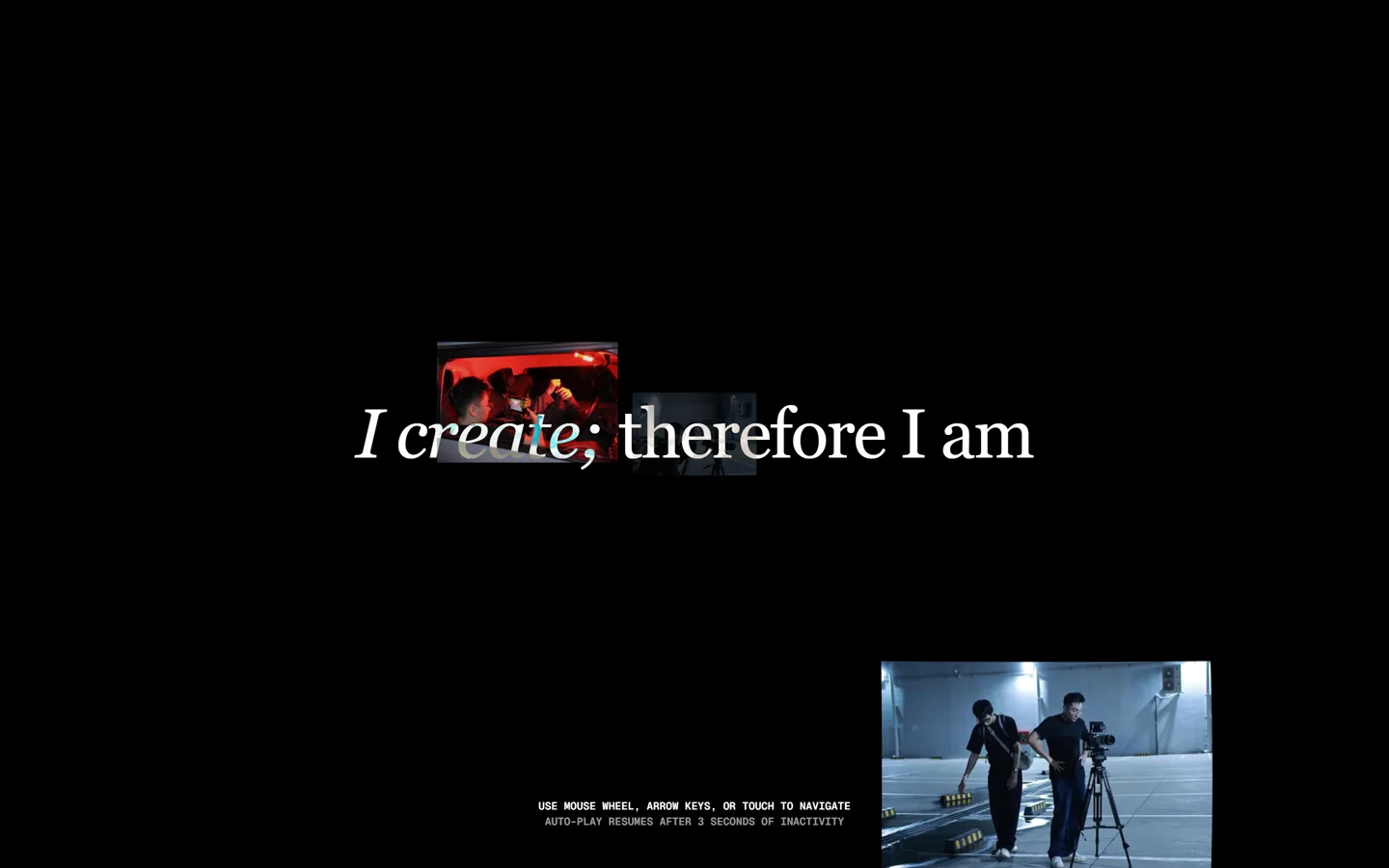 Brandon Bui home page — the hero, I create therefore I am